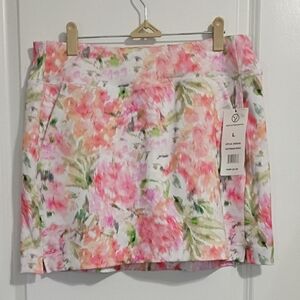 Floral Pink and Green Women's Skirt